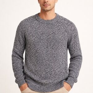 Abercrombie & Fitch Men's 100% Cotton Heavy Blue Crewneck Sweater Small